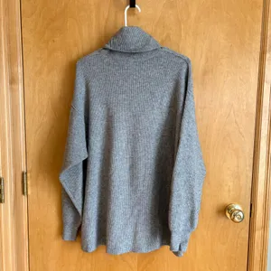 Free People Afterglow Sweater Women S Gray Ribbed Oversized Mock Neck Turtleneck thumbnail 7