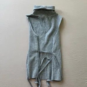 Zara High-Neck Tie-Waist Sleeveless Soft Knit Top thumbnail 3