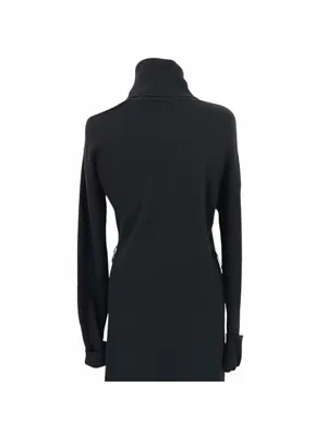 PAIGE Raundi Cutout Turtleneck Midi Sweater Dress Black Wool Blend Size XS NWOT thumbnail 6