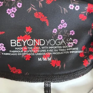 Beyond Yoga Women Leggings M Black Floral High Rise Stretch Yoga Athleisure‎ thumbnail 5
