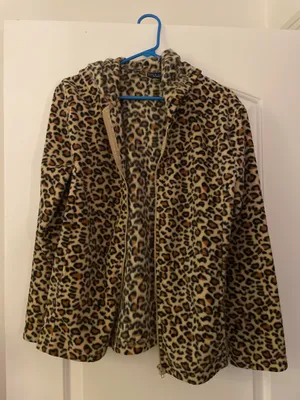 Cheetah Print zip up jacket Multi Size M thumbnail 1