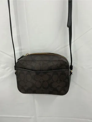 Coach Brown Signature Small Crossbody with Black Strap D17 thumbnail 4