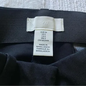 H&M business pants high rise slim fit black thumbnail 3