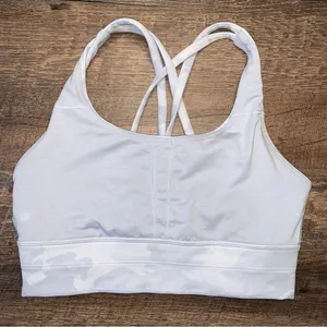 Lululemon Energy Longline Grey Camouflage Sports Bra Size 6 thumbnail 5