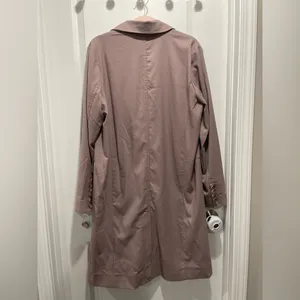 Free People Mauve Longline Blazer Trench Double-Breasted Size M thumbnail 3