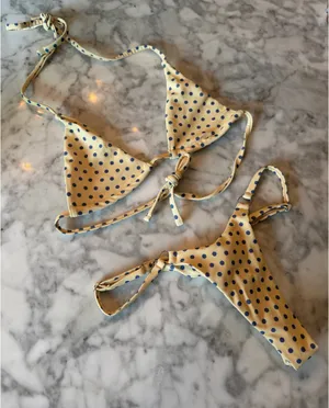 Polka dot bikini set Yellow thumbnail 1
