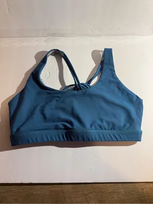 Blue Strappy Back Sports Bra Size M thumbnail 2