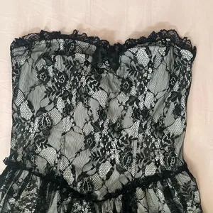 Dolls Kill Widow Black Strapless Babydoll Mini Dress thumbnail 2