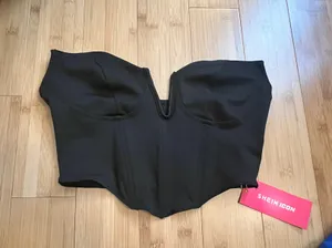 SheIn Strapless Corset Top thumbnail 1