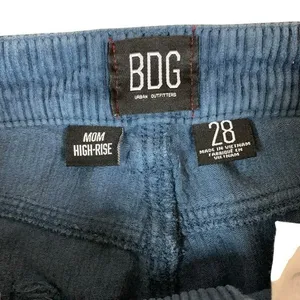 BDG‎ Urban Outfitters Blue Corduroy Mom Jeans High Rise Tapered Leg 28 thumbnail 3
