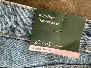 Wild Fable™ Women's Mid-Rise Barrel Jeans - Light Wash plus size 26/32 thumbnail 8