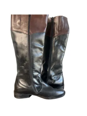 Italian ShoeMakers Gilda Women's Tall Black and Brown Boot Size 6.5 SKU#11-2346 thumbnail 2