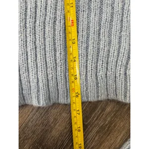 Altar'd State Crop Sweater Womens L Light Blue Rib Knit Balloon Sleeve thumbnail 3