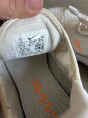 Nike Cream and Orange Air Max Running Sneakers thumbnail 6