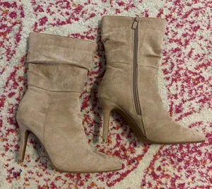 Top Moda Boots suede taupe  thumbnail 1
