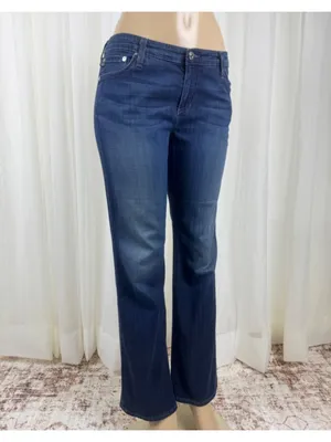 Women's Adriano Goldschmied The Angelina Petite Boot Cut Denim Jeans Size 32R thumbnail 6