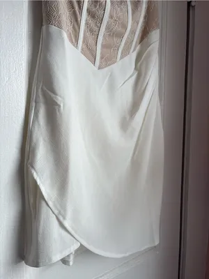 Angel Biba White Lace Corset Mini Dress NWT Size US Small (AU 8) thumbnail 6