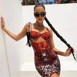 Tiger mist animal print mini dress‎ xs thumbnail 3