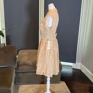 Women’s Short Halter Homecoming Party Dress Open Back Side Zip Size M NWT thumbnail 7