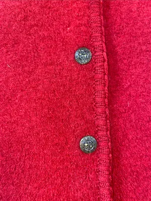 Vintage Ann W. Classic Red Wool Button Vest Size M thumbnail 3