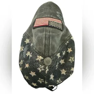 CC Exclusives Denim Strapback Cap Women One Size US Flag Broken-in Ripped thumbnail 3