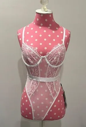 PRETTY LITTLE THING white lingerie bodysuit size small thumbnail 1
