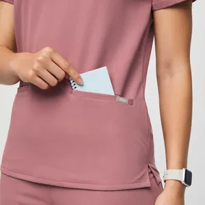 Figs Mauve Casma 2 Pocket Top thumbnail 6
