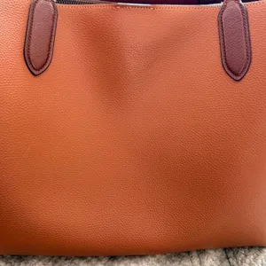 Coach Field Tote 30 Pebbled Leather Cognac Burgundy thumbnail 3