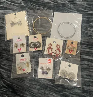 10 Piece Boutique Earrings Silver and Gold Jewelry thumbnail 1