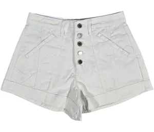 WeWoreWhat Seamed Short High Rise Twill‎ Denim White Button Fly WWDB99-1 Size 26 thumbnail 1