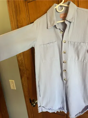 Show Me Your MuMu Light Blue Denim Romper size small thumbnail 4