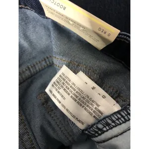 Universal Thread Jeans Women Size 0 25R Dark Blue Denim Ankle Bootcut Frayed Hem thumbnail 5