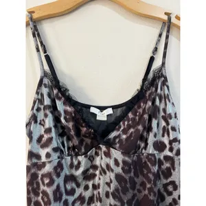 Leopard Slip Dress Lace‎ Tulle Y2K Grunge Coquette Going Out Mini M thumbnail 8