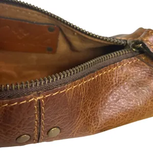 Patricia Nash Isla‎ Cosmetic Case Womens Cognac Distressed Vintage Leather Pouch thumbnail 6