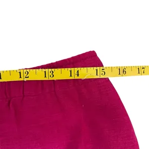 Company Collection Fuchsia Pink Linen Blend Shorts Elastic Waist‎ Drawstring LG thumbnail 5
