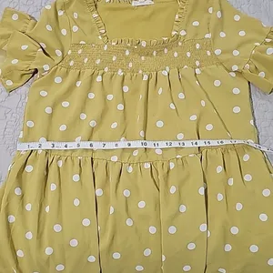 Entro‎ Polka Ruffle Short Dress Yellow Small thumbnail 8