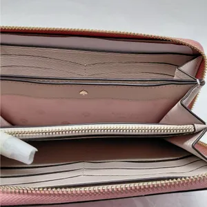 Kate Spade Womens Saffiano Leather Wallet Pink Zip Travel Minimalist Classic thumbnail 13