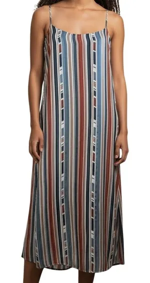 ASTR THE LABEL Multi Color Shift Dress Slits Tie Back EUC ‎ Size XS thumbnail 1