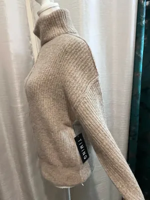 Taupe Turtleneck sweater thumbnail 2