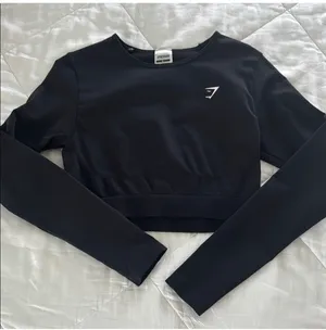 Gymshark Everyday Seamless Long Sleeve Crop Top Black S Estimated thumbnail 2