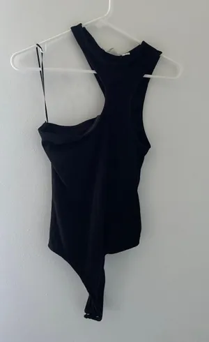 the label black cut out bodysuit thumbnail 1