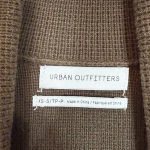 Urban Outfitters Open Front Long Line Brown Cardigan Sweater Small thumbnail 4