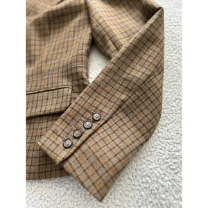 Sundance Catalog Wool Riding Jacket Blazer Brown Plaid Western Stud Collar Sz 6 thumbnail 11