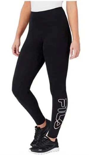 Fila Women's Black Logo Leggings thumbnail 1