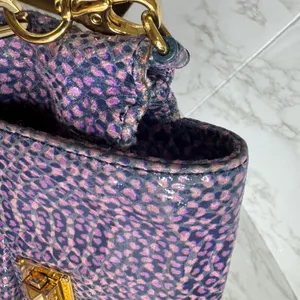 Tory Burch heidi pigskin leopard heart Chain crossbody Bag Purple Small thumbnail 13