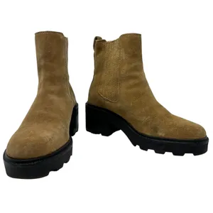 Madewell The Gwenda‎ Platform Ankle Boot Chunky Platform Suede Tan Size US 7 thumbnail 6