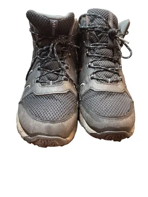 Merrell black gray waterproof wms man made ankle hiking boots sz 7M SKU 10-333 thumbnail 11