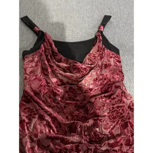 Studio Y Women's Y2K Style Floral Embossed Draped Blouse Tank Sz XL thumbnail 2
