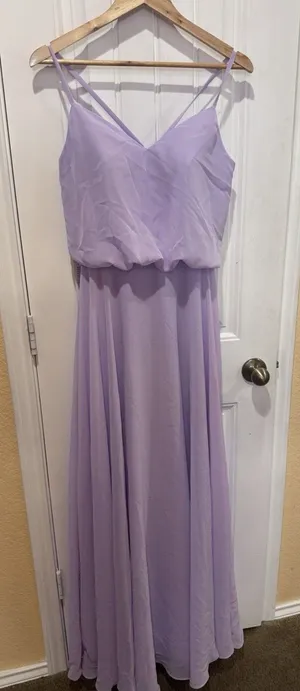 White House | Black Market Leah Floor Length Spaghetti Straps Chiffon Bridesmaid Dresses size 4 thumbnail 1