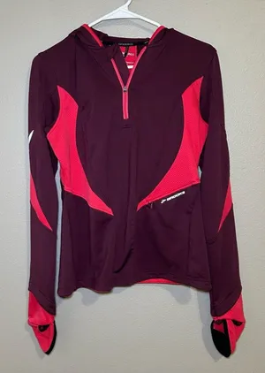 Brooks Pink Purple Half Zip Reflective Running Pullover Sweater Women’s Medium thumbnail 1
